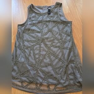 Kazo Glam Beaded Mesh Overlay Top – Size XS/S ✨